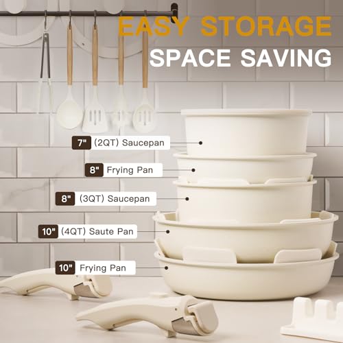 Astercook pans organized for space saving