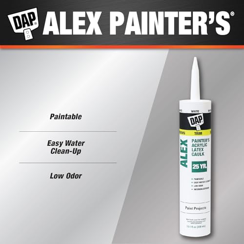 DAP Alex Painter's Caulk applied to a wall seam