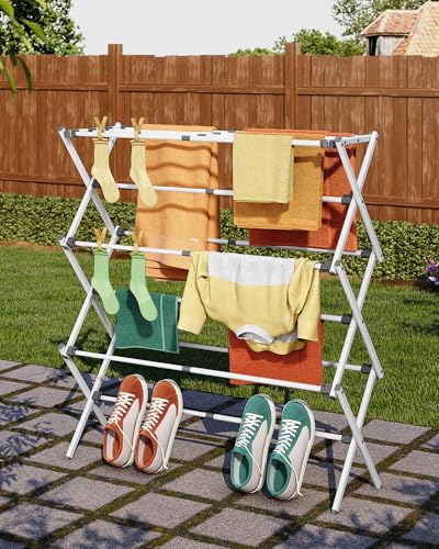 Clothes drying rack side profile