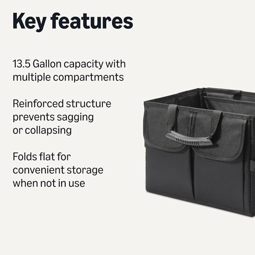 Foldable car storage compartments with reinforced dividers