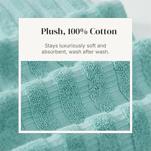 Modern Threads towel set displayed in bathroom