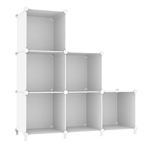 AWTATOS 6 cube storage organizer in white