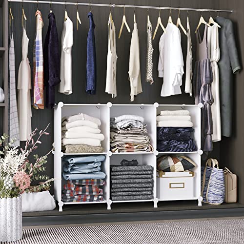 White AWTATOS shelving unit fully assembled