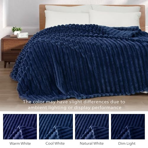 Elegant striped jacquard throw blanket