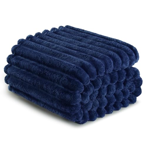 Cozy Navy Blue throw blanket