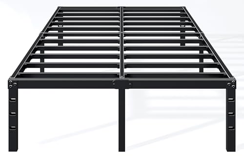 Hafenpo 18 Inch Full Bed Frame black front view