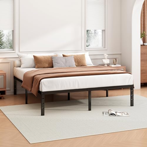 Under-bed storage space under Hafenpo black frame