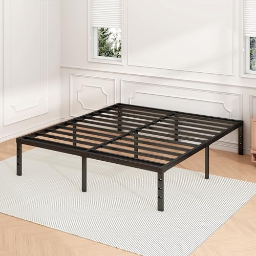 Hafenpo platform bed set up in a bedroom