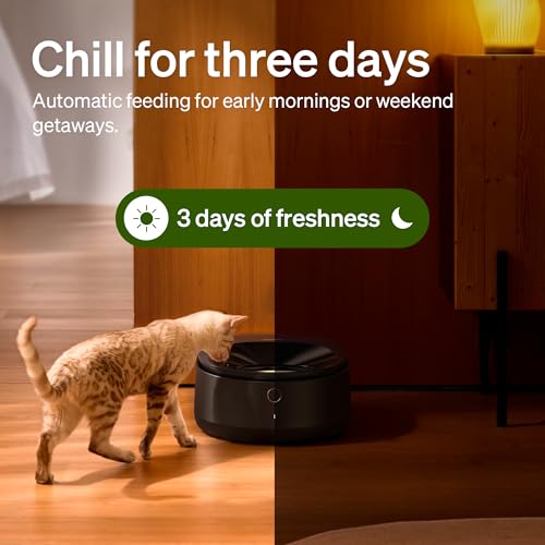 PETLIBRO feeder open showing stainless steel compartments