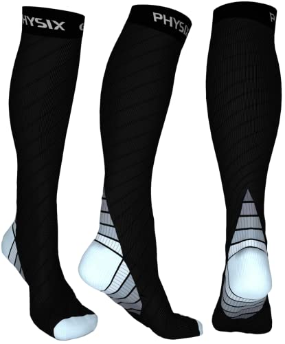Physix Gear Compression Socks Black/Grey L/XL