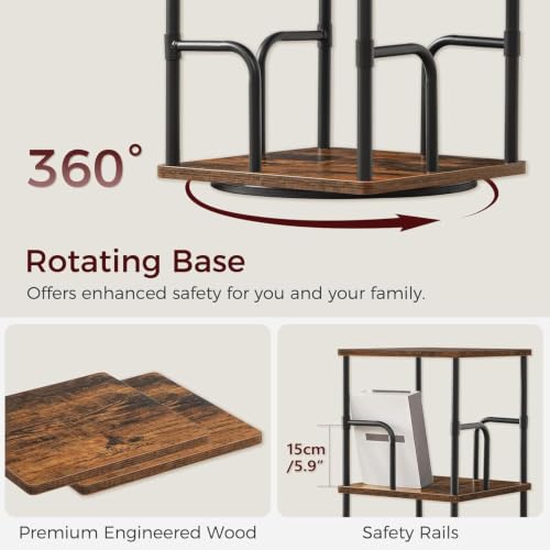 Bookshelf tiers showing capacity and finish