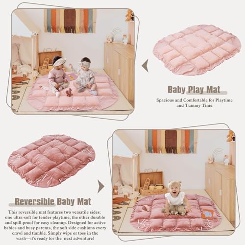 Soft cotton material on the Foryoomi play mat