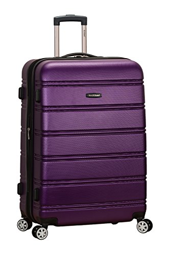 Rockland Melbourne 28-inch purple luggage front view
