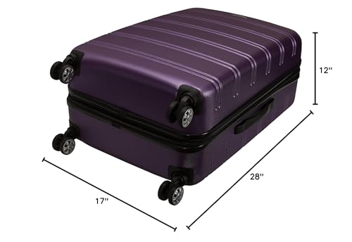 Rockland Melbourne checked luggage back view