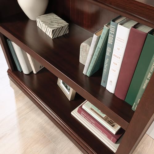 Adjustable shelf interior of Sauder bookcase