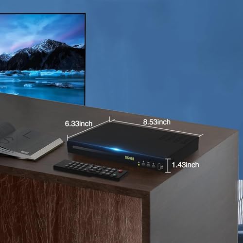 Tojock DVD player rear connectivity panel with HDMI and AV ports