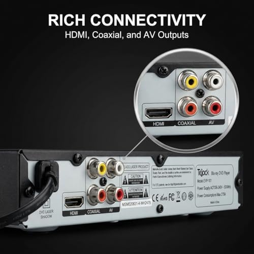 Side profile of Tojock region free DVD player