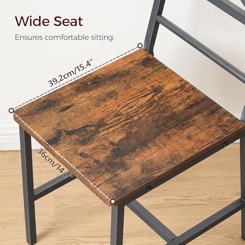 Industrial style chair backrest detail