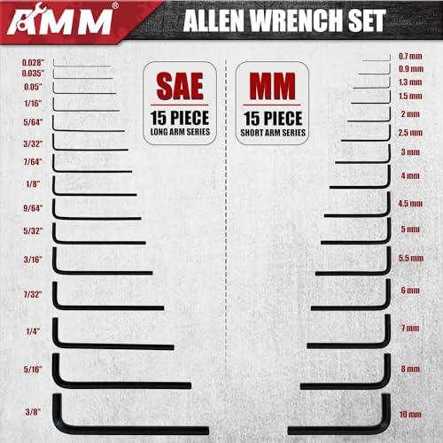 AMM 31-Piece Hex Key Wrench Set in foldable case