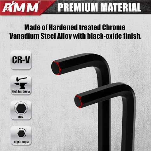 Close up of AMM metric hex keys