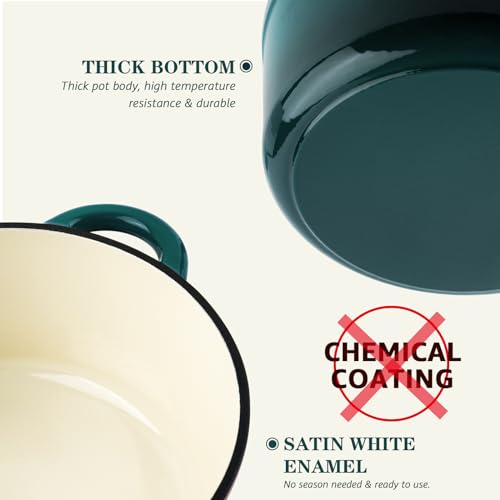 Bottle green Dutch oven for serving