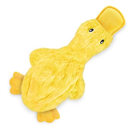 Best Pet Supplies Interactive Squeaky Crinkle Duck Yellow