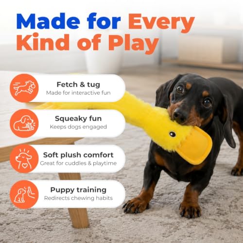 Side view of Best Pet Supplies duck toy