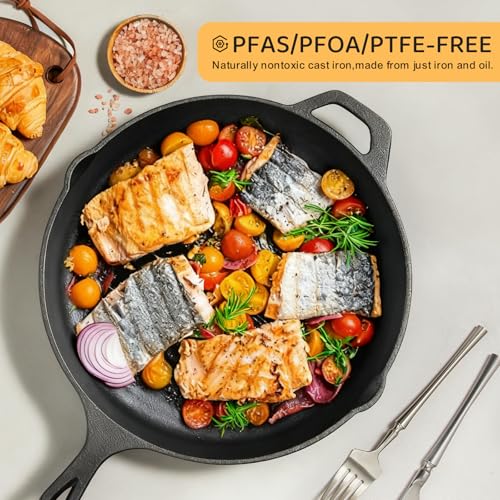 EWFEN cast iron skillets for indoor and outdoor cooking