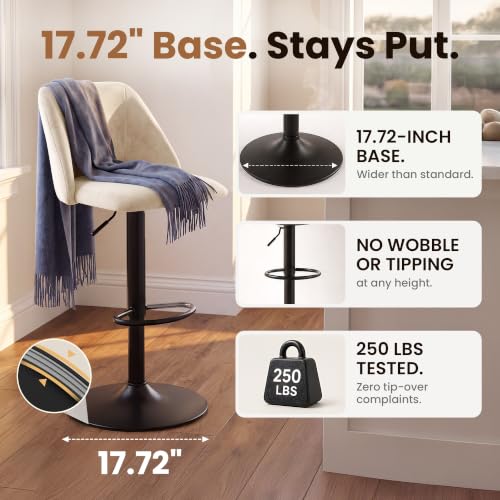 Adjustable height metal base detail