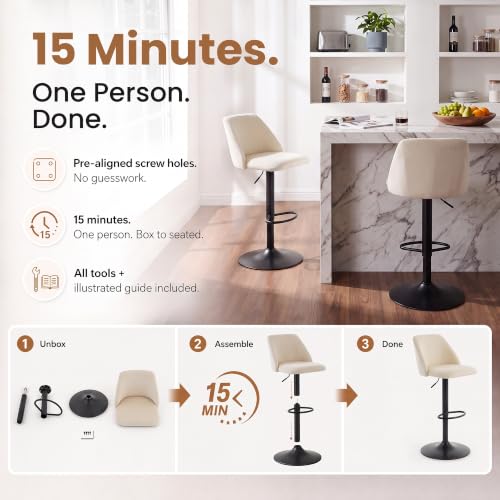 Swivel mechanism on counter stool