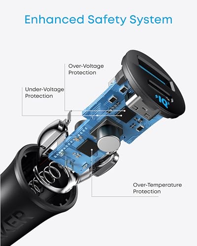 Anker car charger showing dual ports