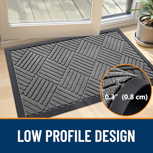 Weather resistant doormat on patio
