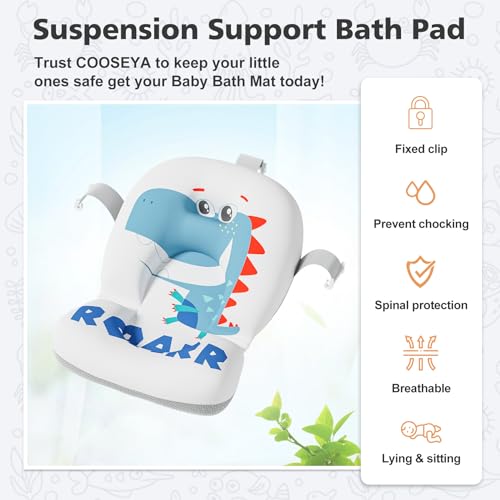 Side view of the blue crab-shaped bathtub