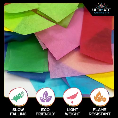 Multicolor rectangular tissue confetti