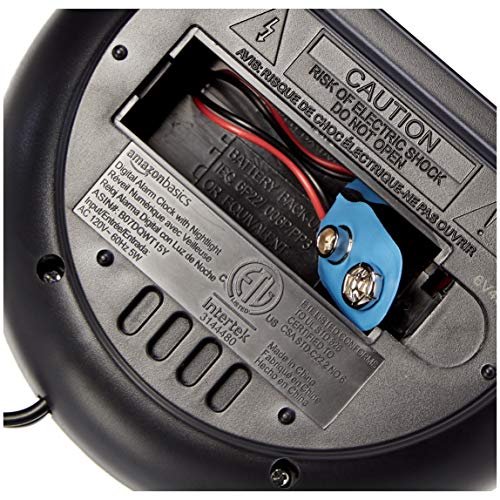 Top controls for Basics digital alarm clock