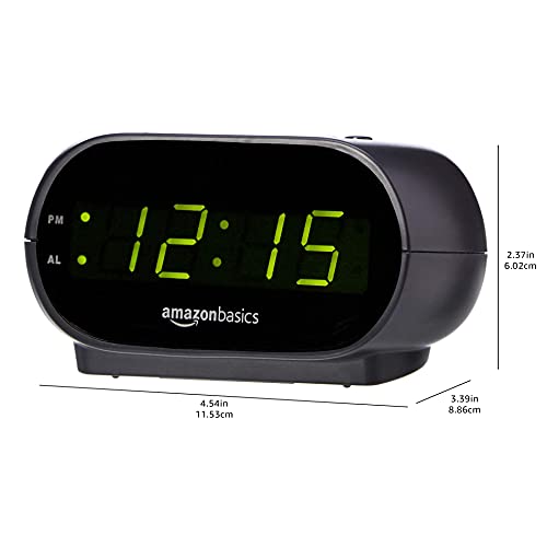 Back view of Basics alarm clock power cord