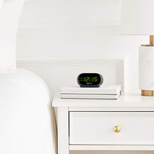 Basics small digital clock on a nightstand