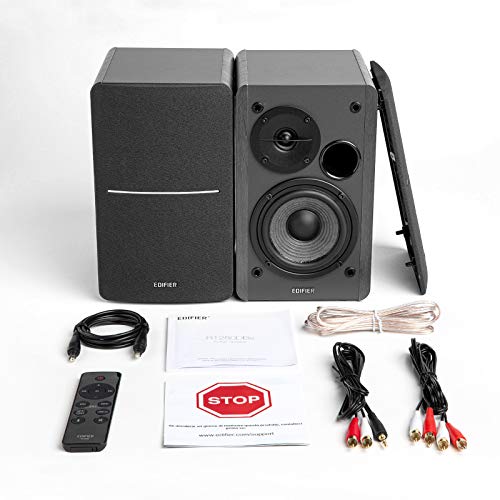Edifier R1280DBs drivers close up