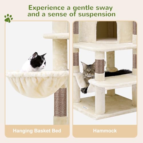 Square hammock resting spot on Globlazer cat tree