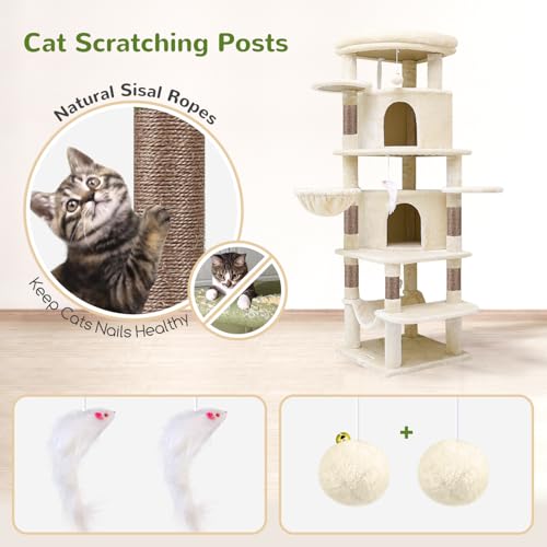 Top platform view of Globlazer 66inch cat tower