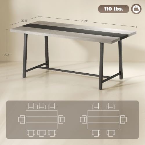 Sturdy black steel leg and frame structure