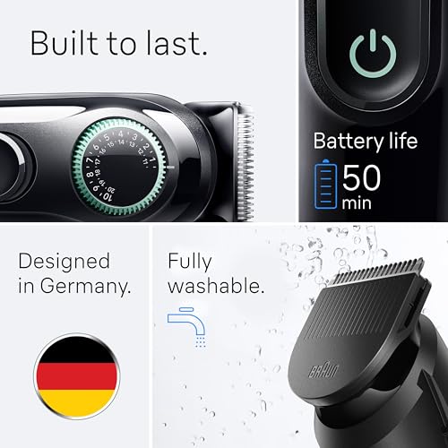 Washable head and comb accessories for Braun trimmer