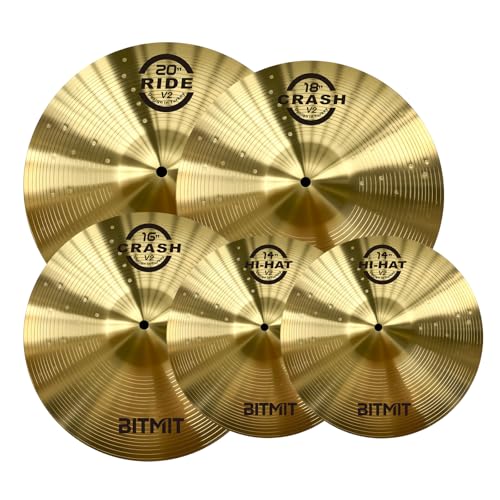 BitMit 5-Piece Alloy Cymbal Pack full set