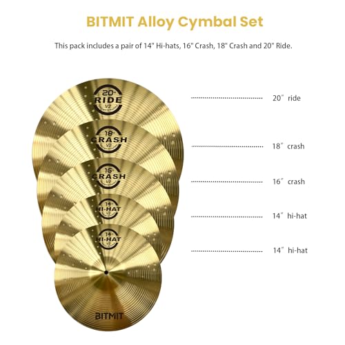 Gold alloy hi-hat cymbals