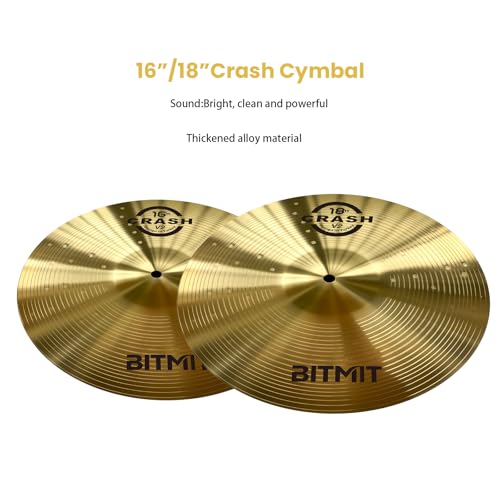 18-inch crash cymbal surface detail