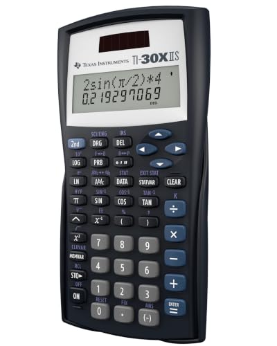 TI-30XIIS two-line display detail