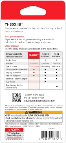 Calculator with educational material
