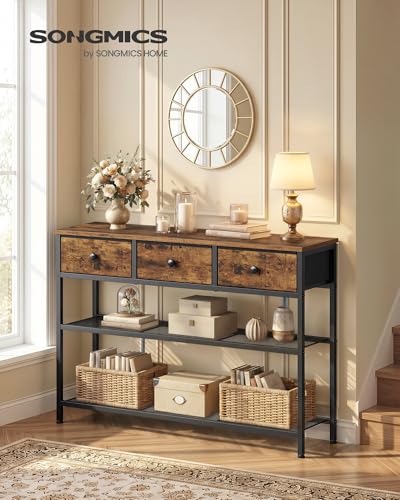 Side profile of SONGMICS narrow entryway table