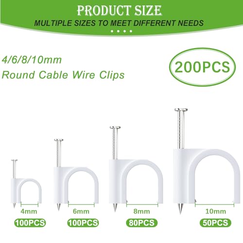 Assorted sizes of mxuteuk round wire clips