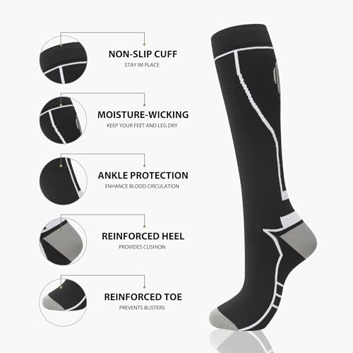 Athletic support socks for men and women